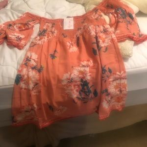 Brand new peach coral colored dress medium